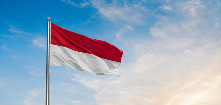Bendera Indonesia berkibar